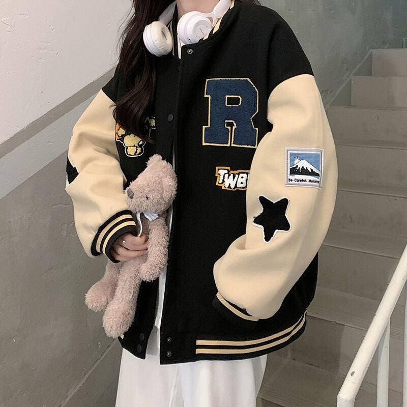 Women's Retro Sweater All-matching Loose Jacket