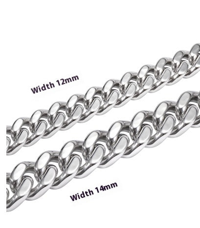 Hip-hop Necklace Titanium Steel Cuban Choker Clavicle Chain