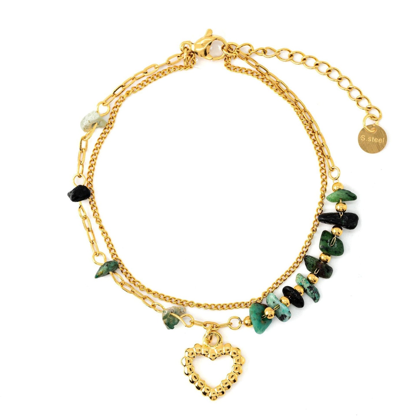 Niche Ins Natural Stone Freshwater Pearl Design Stainless Steel Bracelet