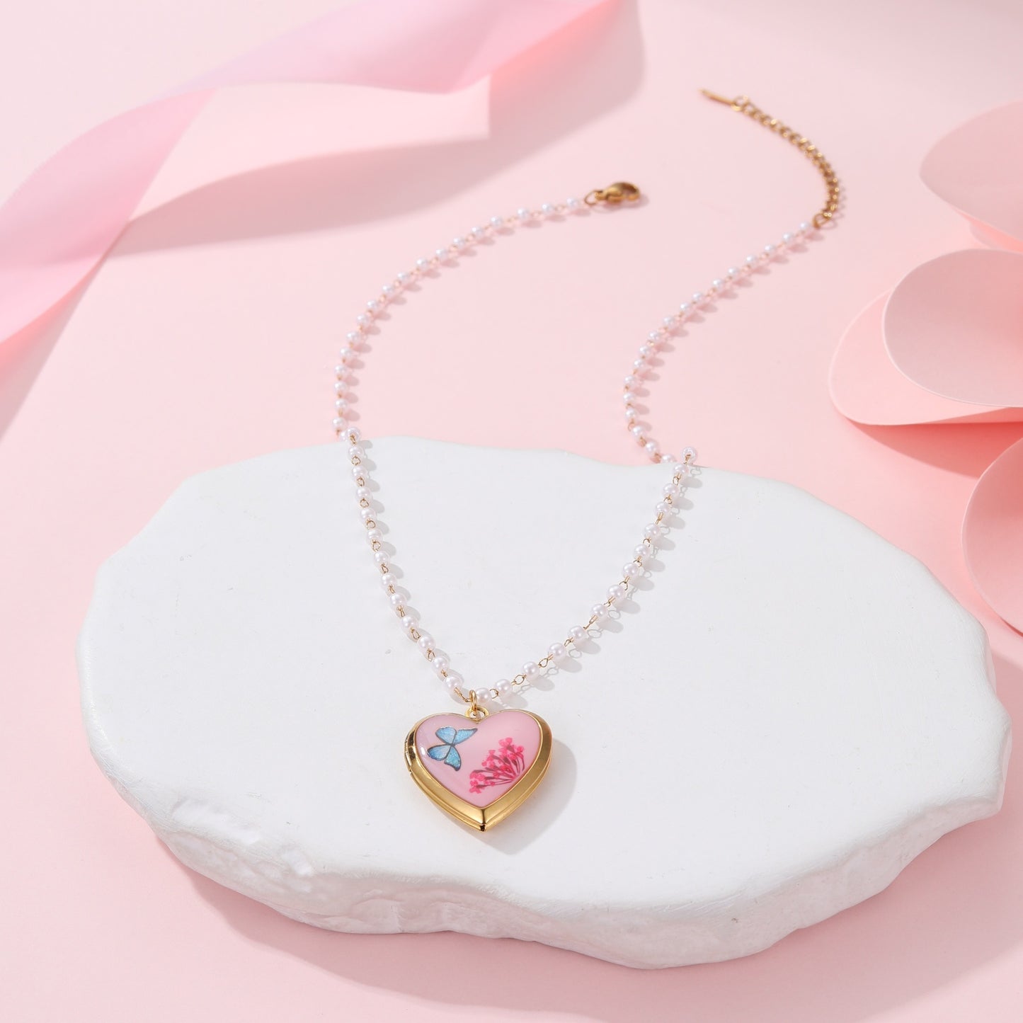 Ins Fashion Love Photo Box Stainless Steel Necklace