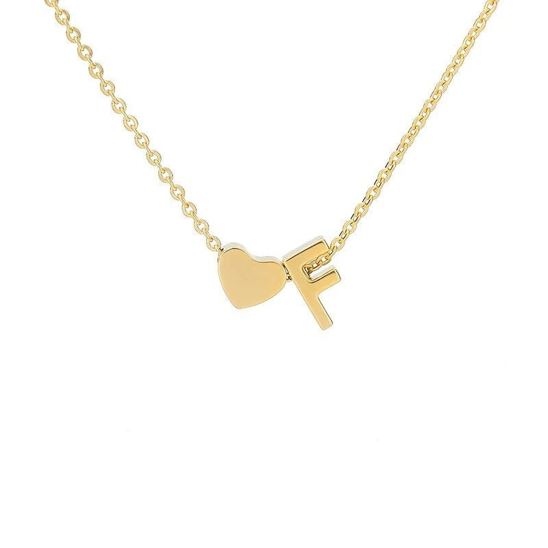 Simple Love Necklace Stainless Steel English 26 Letters