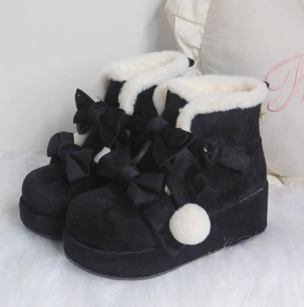 Velvet Milk Pastry Original Lo Shoes Platform Snow Boots
