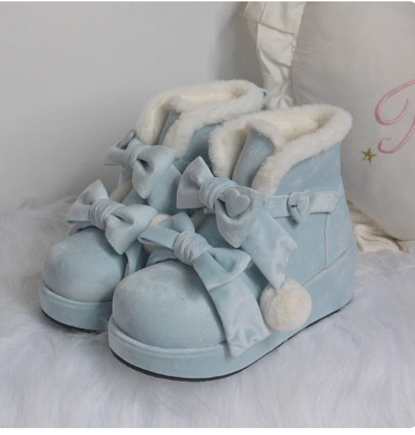 Velvet Milk Pastry Original Lo Shoes Platform Snow Boots