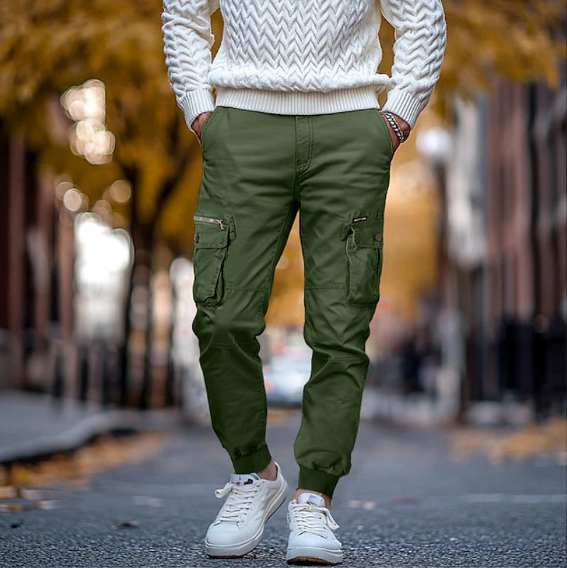 European And American Men's Oversized Trousers Fashion Multicolor Leisure Tappered Overalls