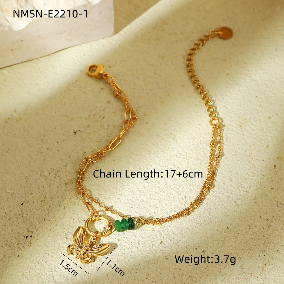 Niche Ins Natural Stone Freshwater Pearl Design Stainless Steel Bracelet
