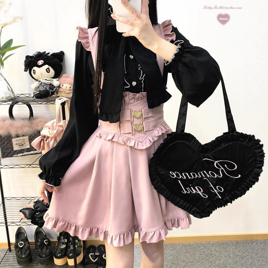Top And Skirt Shirt High Waist Mid-length Dress Set Two-piece Set