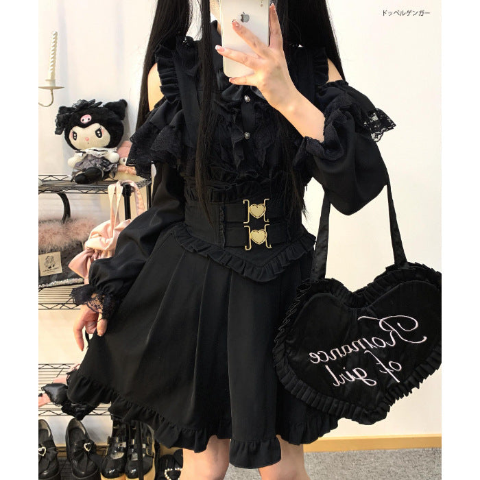 Top And Skirt Shirt High Waist Mid-length Dress Set Two-piece Set