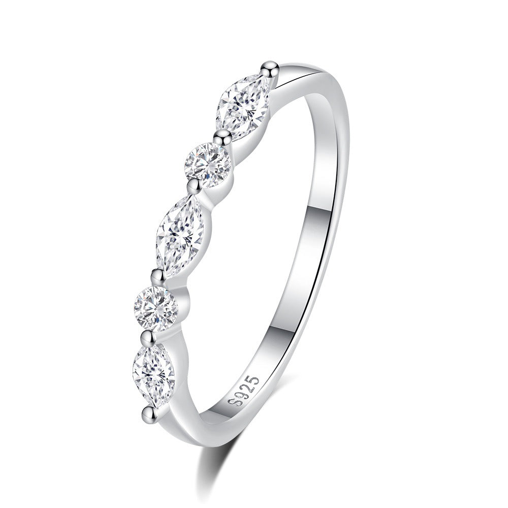 S925 Silver Ring Female Niche Advanced Light Luxury Personality