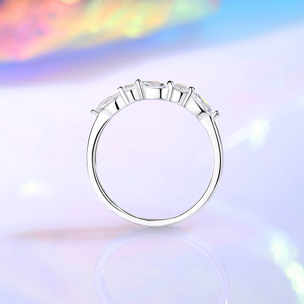S925 Silver Ring Female Niche Advanced Light Luxury Personality