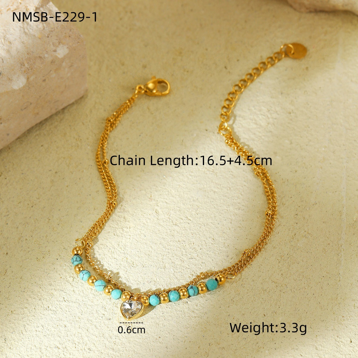 Niche Ins Natural Stone Freshwater Pearl Design Stainless Steel Bracelet