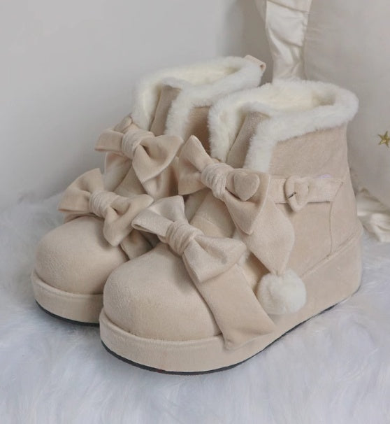 Velvet Milk Pastry Original Lo Shoes Platform Snow Boots