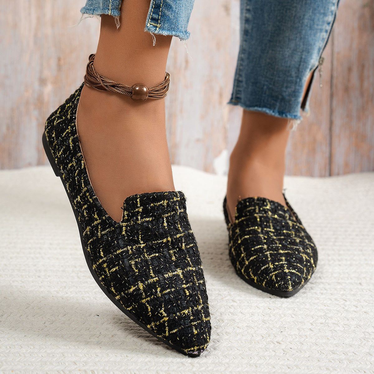 Casual Flat Pointed Toe Women's Thin Shoes