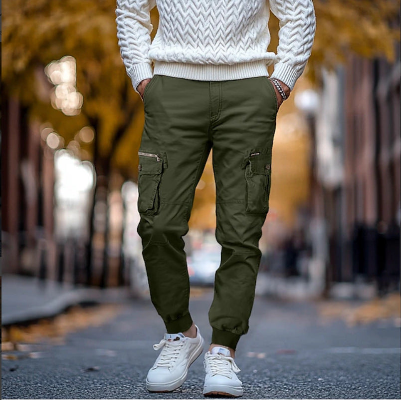 European And American Men's Oversized Trousers Fashion Multicolor Leisure Tappered Overalls