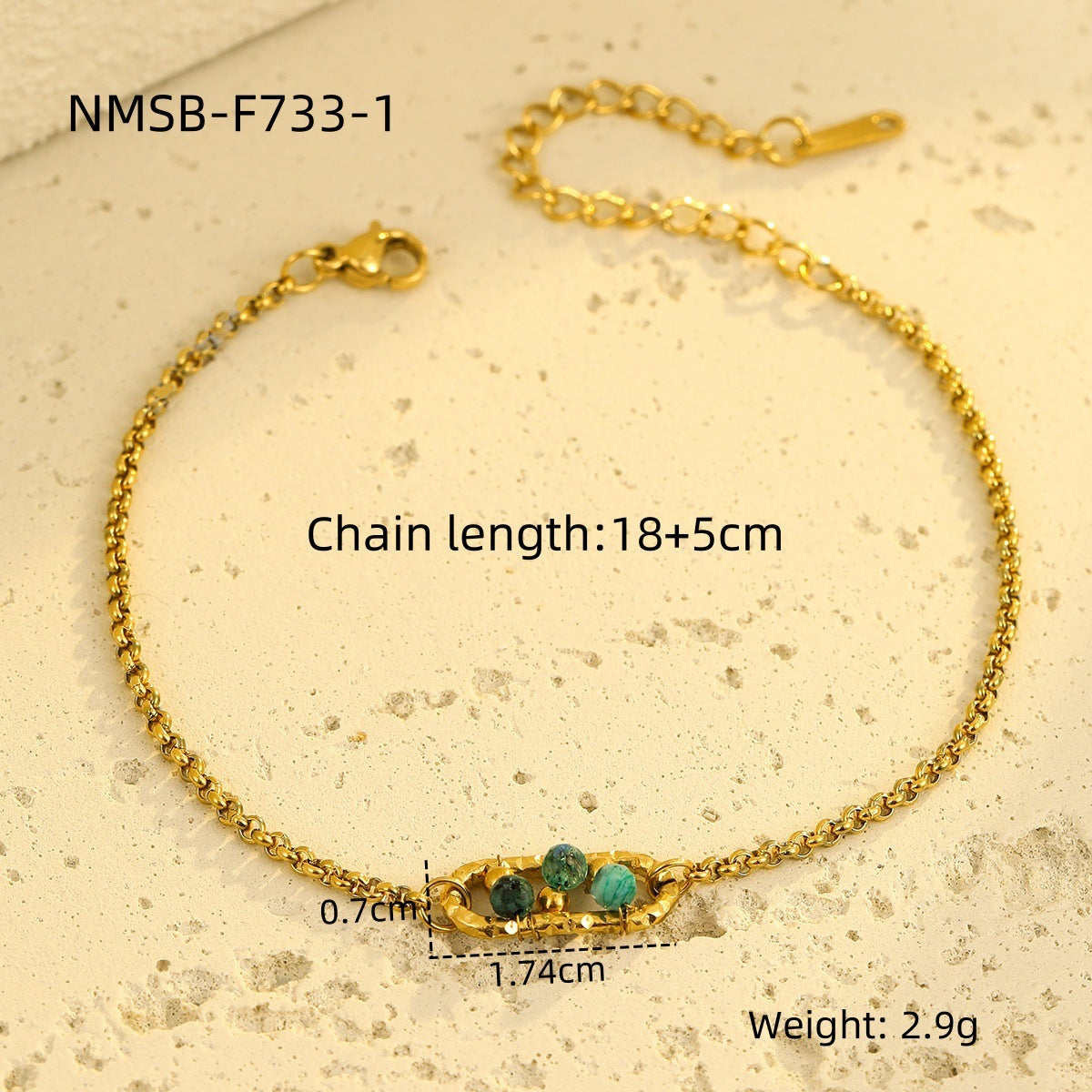 Niche Ins Natural Stone Freshwater Pearl Design Stainless Steel Bracelet