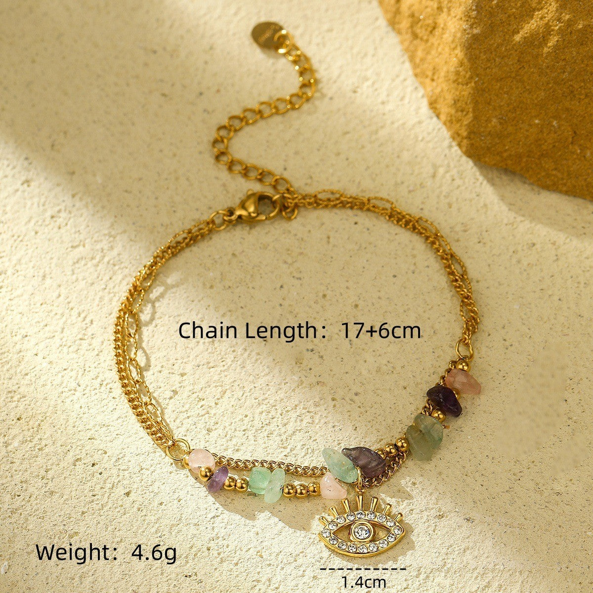 Niche Ins Natural Stone Freshwater Pearl Design Stainless Steel Bracelet