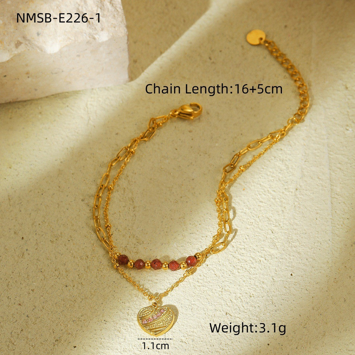 Niche Ins Natural Stone Freshwater Pearl Design Stainless Steel Bracelet