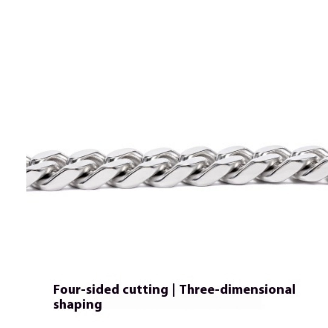 Hip-hop Necklace Titanium Steel Cuban Choker Clavicle Chain