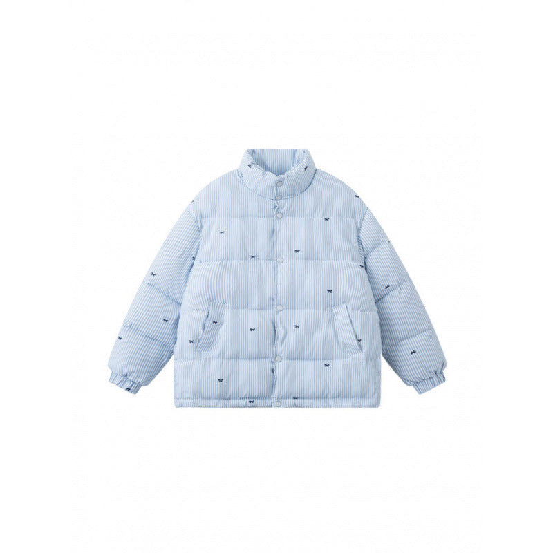Women's Bow All-matching Thickened Coat