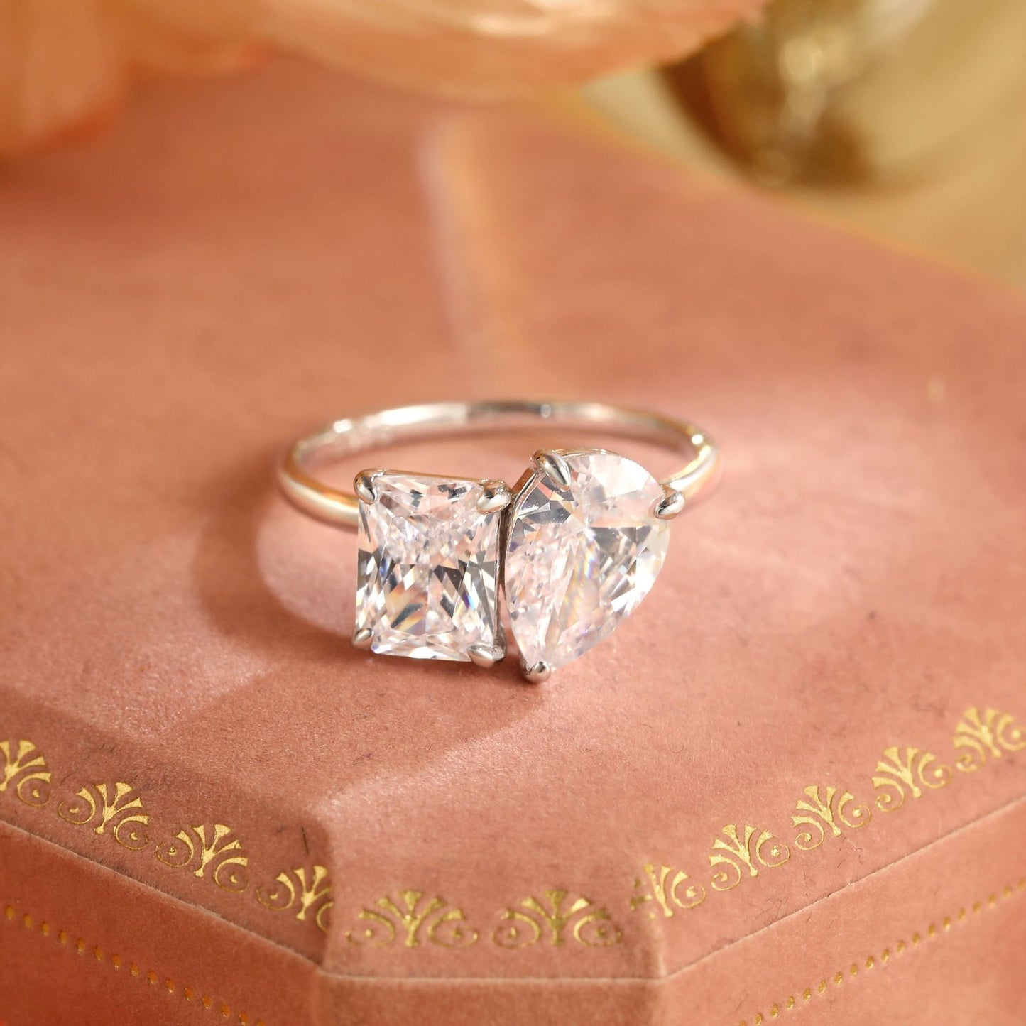 925 Sterling Silver 25 Karat Advanced Sense Simple Ring