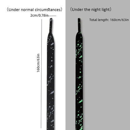 1 Pair of Vibrant Luminous Shoelaces - High-Quality Fluorescent Night Glow Shoelaces for Sneakers and Flat Shoes - 120/140/160CM/47.24/55.12/62.99inch Long, Durable, and Easy to Install