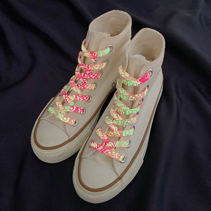1 Pair of Vibrant Luminous Shoelaces - High-Quality Fluorescent Night Glow Shoelaces for Sneakers and Flat Shoes - 120/140/160CM/47.24/55.12/62.99inch Long, Durable, and Easy to Install