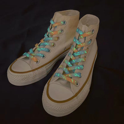 1 Pair of Vibrant Luminous Shoelaces - High-Quality Fluorescent Night Glow Shoelaces for Sneakers and Flat Shoes - 120/140/160CM/47.24/55.12/62.99inch Long, Durable, and Easy to Install