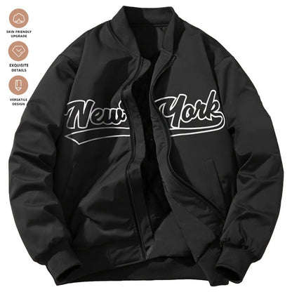 Baseball Uniform Retro Stand Collar Top Easy Matching Coat