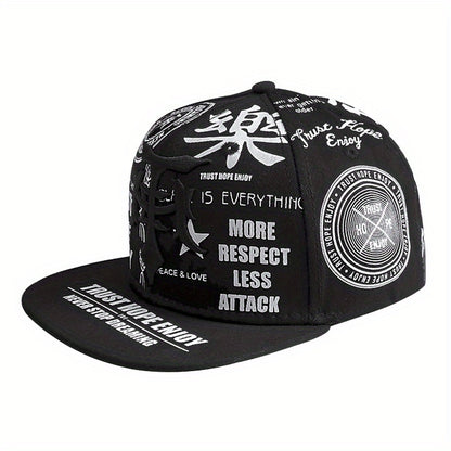 2PCS Embroidered Polyester Snapback Baseball Caps with Flags Theme, Adjustable Breathable Hip Hop Hats for Outdoor Fashion Trends