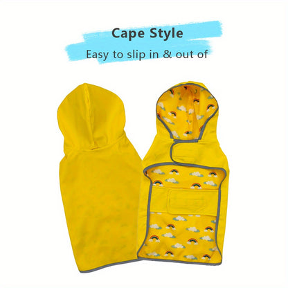 [Reversible Dog Raincoat] PETS TALE Reversible Dog Raincoat, 1pc | Polyester Pet Jacket with Duck Print, Machine Washable, Adjustable Straps for Small to Extra Large Breeds