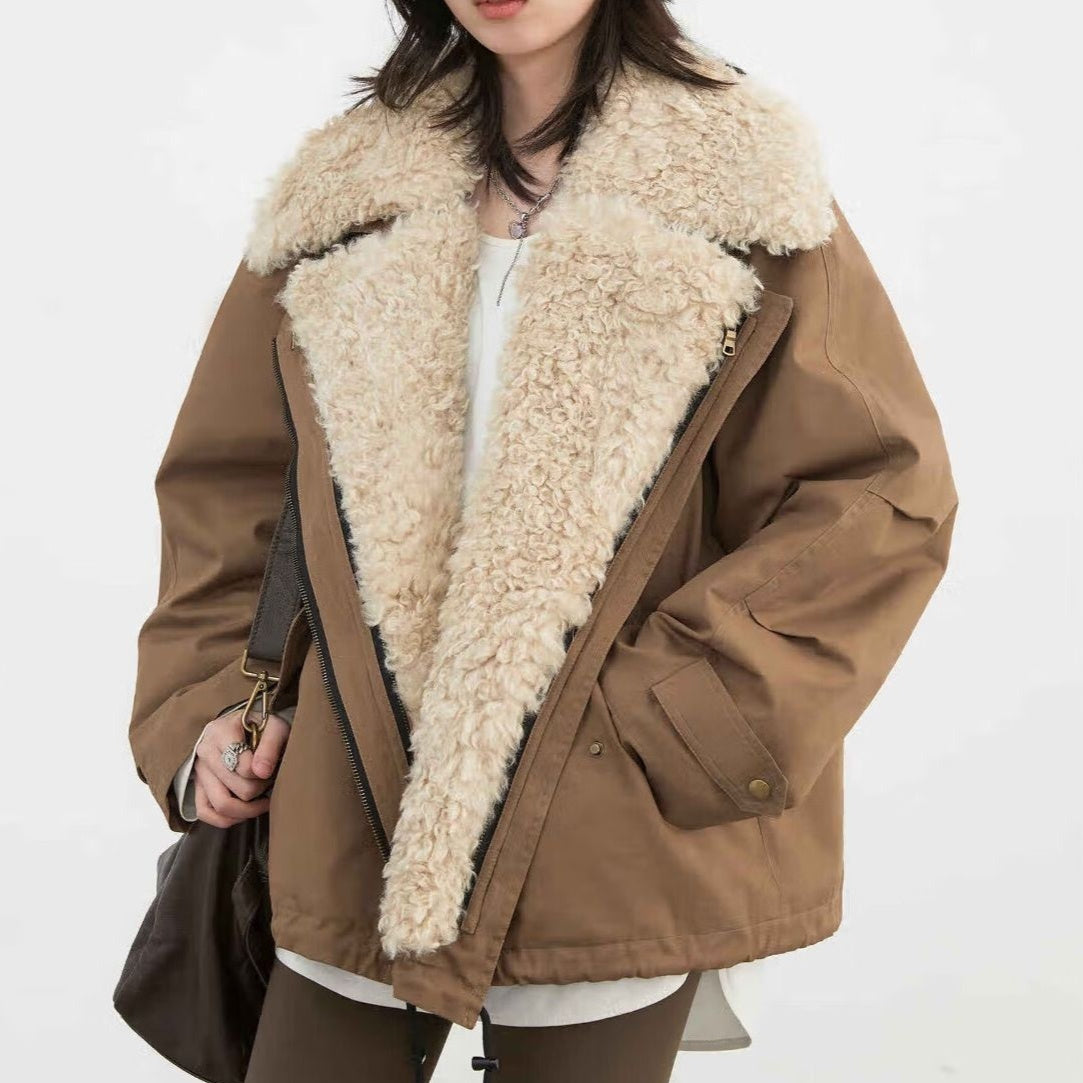 Women's New Retro Style Fur Collar Jacket