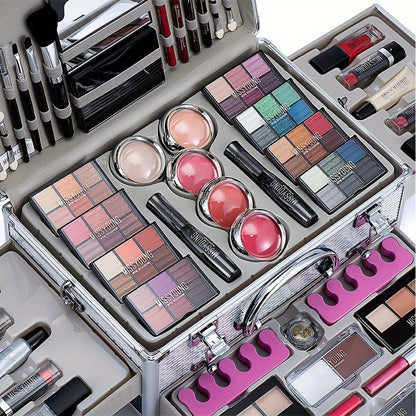 106-Piece Professional Makeup Set - Ultimate Multifunctional Beauty Kit with Eyeshadow, Lipstick, Mascara, Lip Liner, Makeup Brushes, and More - Perfect Gift for Mothers Day, Makeup Artists, and Beauty Enthusiasts