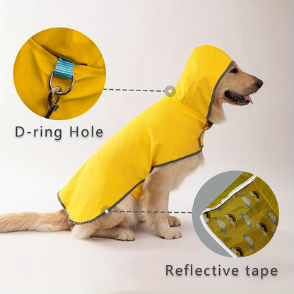 [Reversible Dog Raincoat] PETS TALE Reversible Dog Raincoat, 1pc | Polyester Pet Jacket with Duck Print, Machine Washable, Adjustable Straps for Small to Extra Large Breeds