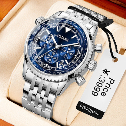 Quartz Three Eyes And Six Needles Men's Watch