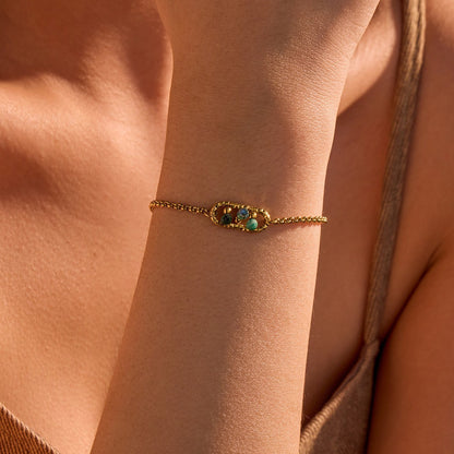 Niche Ins Natural Stone Freshwater Pearl Design Stainless Steel Bracelet