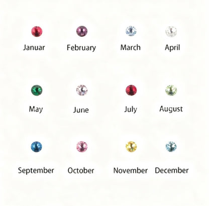 English Name Birthstone Anklet Simple Korean Style All-match Jewelry