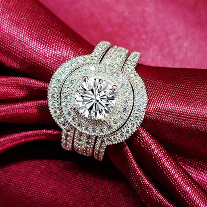Round New Full Selection Combined Ring Ring Set