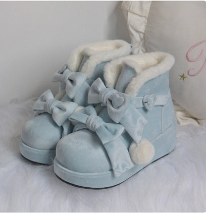 Velvet Milk Pastry Original Lo Shoes Platform Snow Boots