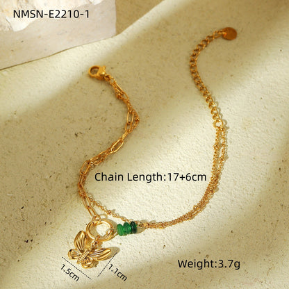 Niche Ins Natural Stone Freshwater Pearl Design Stainless Steel Bracelet