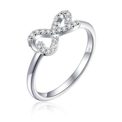 Sterling Silver Silver Jewelry Bow Ring Women's Love Silver Ring