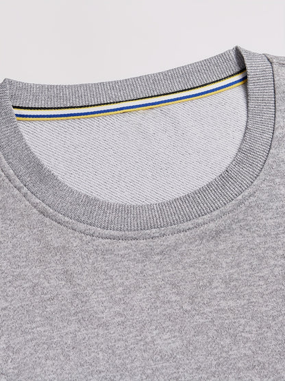 2Pcs Letter Print Outfit - Relaxed-Fit Casual Crew Neck Long Sleeve Pullover Sweatshirt and Sweatpants Set for Spring and Fall - High-Quality Mens Clothing for Everyday Wear