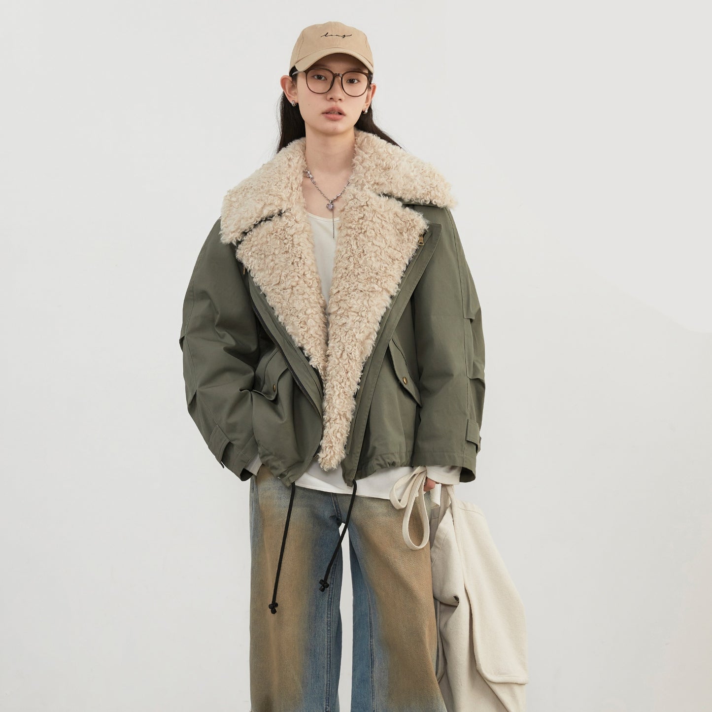 Women's New Retro Style Fur Collar Jacket