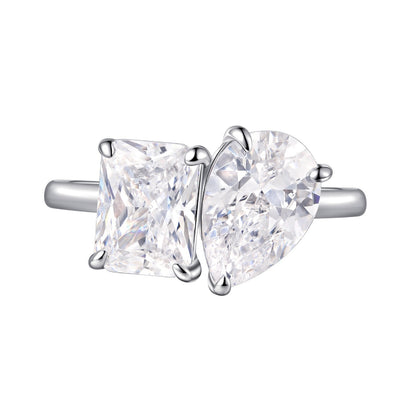 925 Sterling Silver 25 Karat Advanced Sense Simple Ring
