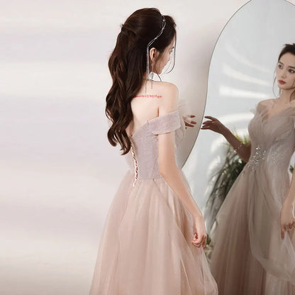 2022 Christmas Bridal Wedding Gown Bridesmaid Elegant Casual Maxi Lady Backless Prom Women's Evening Dresses