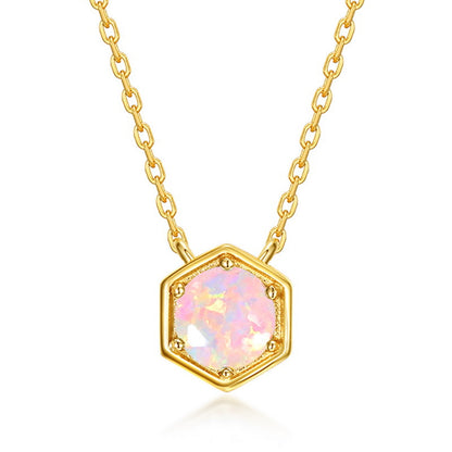 Twelve Birthstone S925 Silver Inlay Multicolor Cultivation Colored Gems Clavicle Chain Simple Necklace