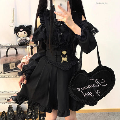 Top And Skirt Shirt High Waist Mid-length Dress Set Two-piece Set