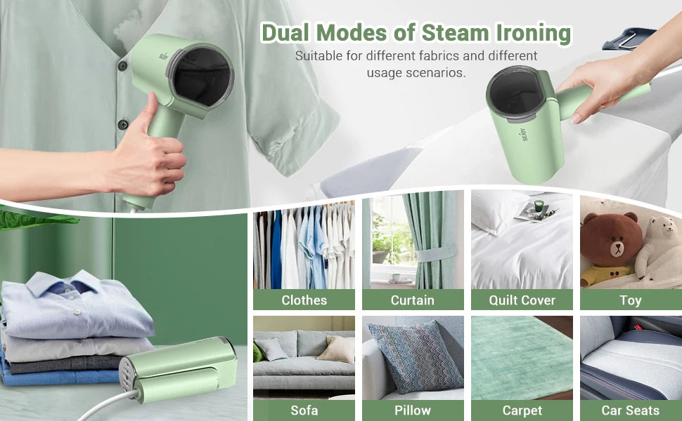 1000w Handheld Garment Steamer iron Home 110v/220v Electric Steam Cleaner Portable Foldable Mite Removal Flat Ironing Machine