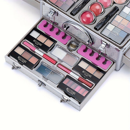 106-Piece Professional Makeup Set - Ultimate Multifunctional Beauty Kit with Eyeshadow, Lipstick, Mascara, Lip Liner, Makeup Brushes, and More - Perfect Gift for Mothers Day, Makeup Artists, and Beauty Enthusiasts
