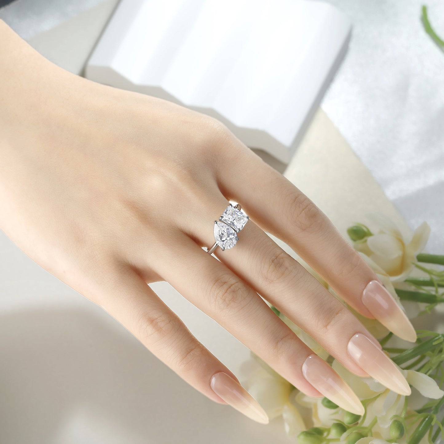 925 Sterling Silver 25 Karat Advanced Sense Simple Ring