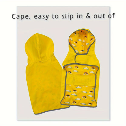 [Reversible Dog Raincoat] PETS TALE Reversible Dog Raincoat, 1pc | Polyester Pet Jacket with Duck Print, Machine Washable, Adjustable Straps for Small to Extra Large Breeds