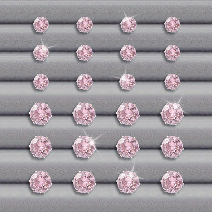 Pink Round Women's Earings Set